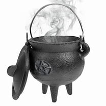 Cast Iron Cauldron 7 with Lid Handle | Ritual Spell Use Cast Iron Cauldron 7 with Lid Handle | Ritual Spell Use