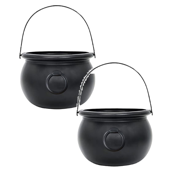 Cauldron Halloween Candy Bowl Black Witch Bucket Jar Decoration Halloween Party Supplies Trick or Treat Basket Festive Tabletop Prop for Home Party Decor Halloween Decor