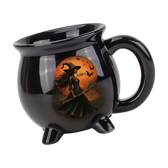 Cauldron-Shaped Coffee Cup Resins Witch Mug For Hot Beverages, Halloween Decor & Tea Lovers