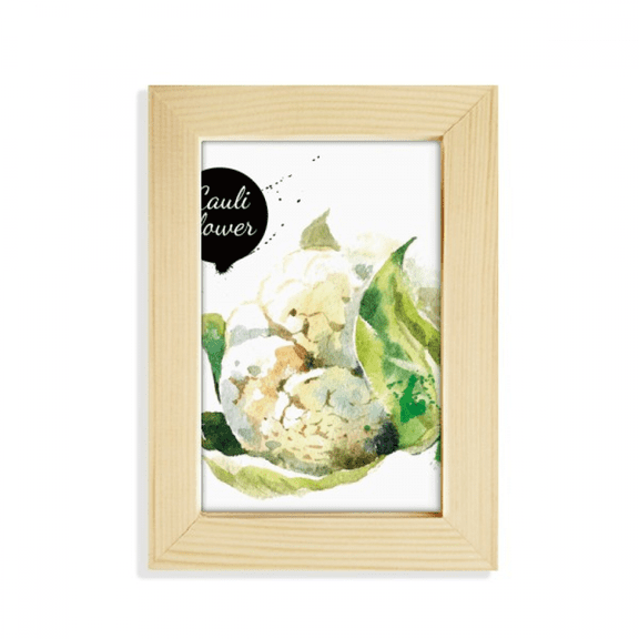 Cauliflower Vegetable Tasty Healthy Watercolor Desktop Display Photo Frame Picture Art Painting 5x7 inch