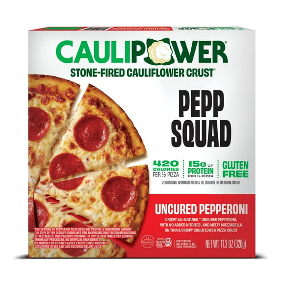 CAULIPOWER Uncured Pepperoni Stone-Fired Cauliflower Crust Pizza, 11.3 oz, Gluten-Free, Frozen
