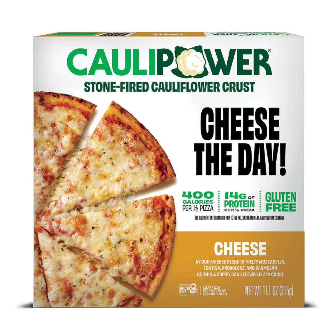 Cheese Lovers Cauliflower Crust Frozen Pizza, Gluten-Free, Brand CAULIPOWER