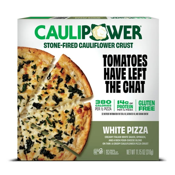 CAULIPOWER White Stone-Fired Cauliflower Crust Pizza, 11.15 oz, Gluten-Free, Frozen