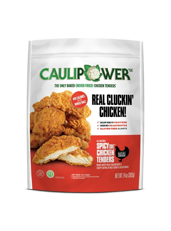 Caulipower Gluten-Free All Natural Spicy Chicken Tenders, Frozen Packaged Meal, 14 oz