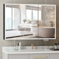 thumbnail image 1 of Caulitar Large LED Bathroom Medicine Cabinet Wall Mirror Cabinet Touch Switch with Storage, 1 of 9