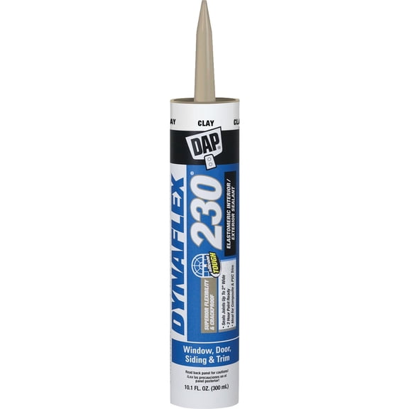 DAP Dynaflex 230 Silicone Caulk - Clay, Tube - 10 oz  Residential Use, Standard Application