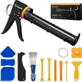 thumbnail image 1 of Caulk Gun Kit Manual Caulking with 11-in-1 Tool Set Silicone Sealant Finishing Tools Grout Scrapers & Shapers Masking Tape for Bathroom Kitchen Window Home Repair, 1 of 4