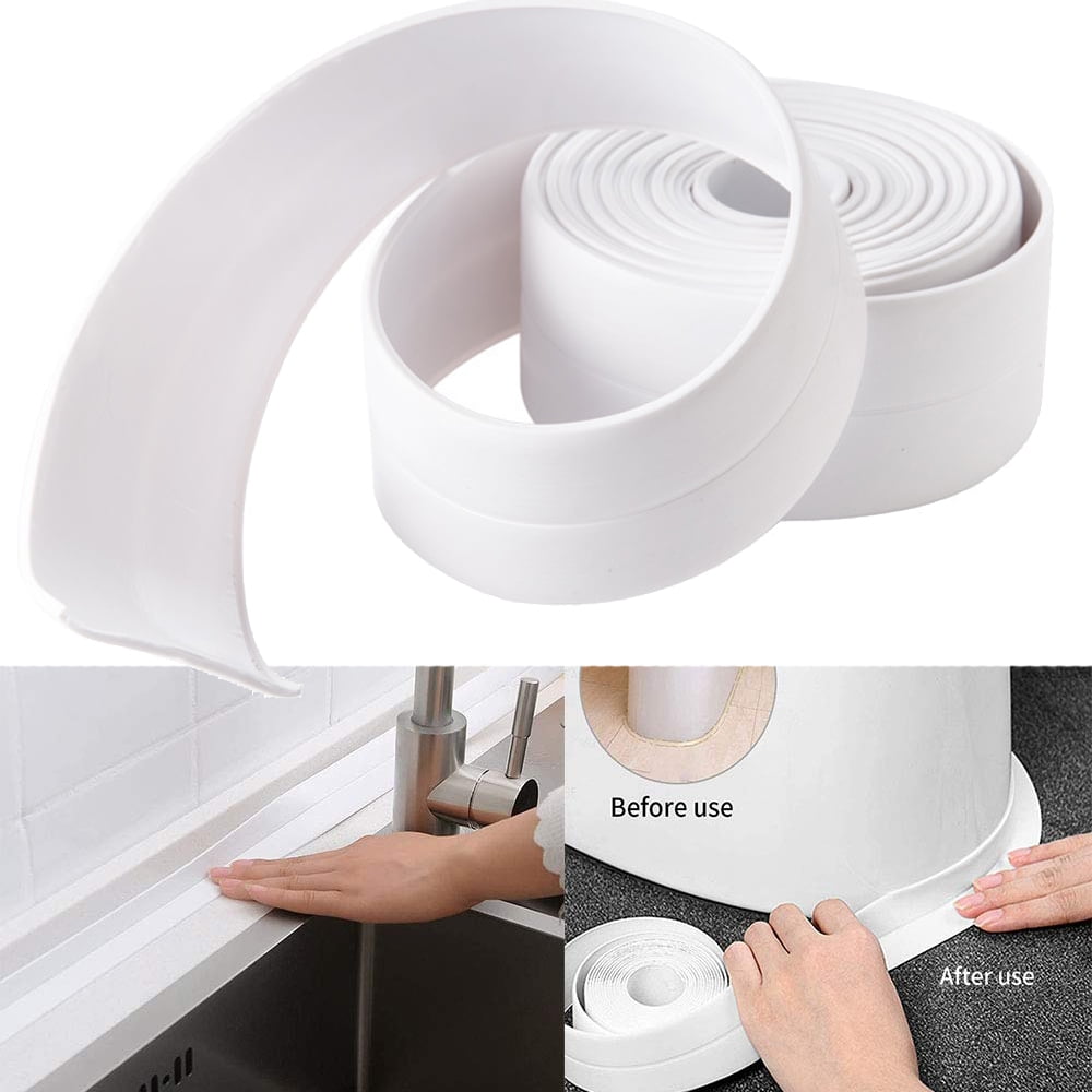 Caulk Strip,2 Rolls Self-Adhesive Caulk Tape Caulking Sealing Tape ...