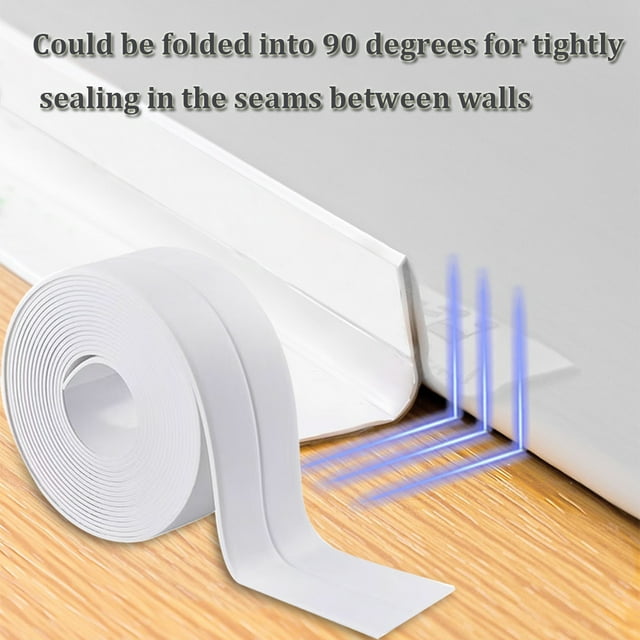 Caulk Strip Self Adhesive Tape PVC Sealing Strip Flexible Caulking Tape