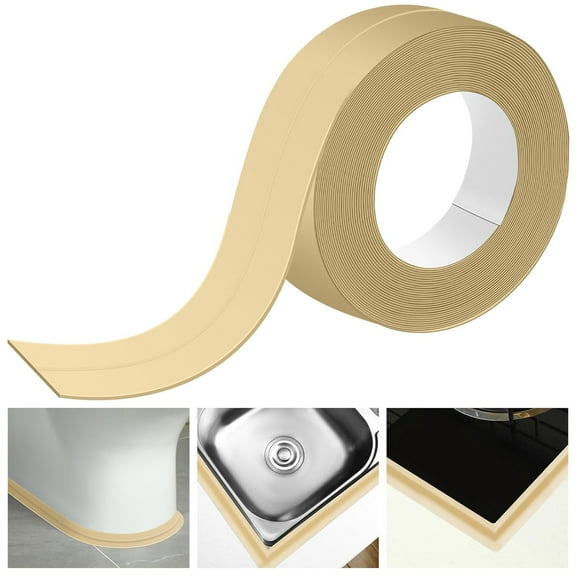 Caulk Tape 10.5' x 1.5'' Waterproof Self Adhesive Caulk Strip Bathtub Sealant Tape Sealing Strip Oil Proof Bathroom Sealant for Kitchen Floor Wall Edge Protector