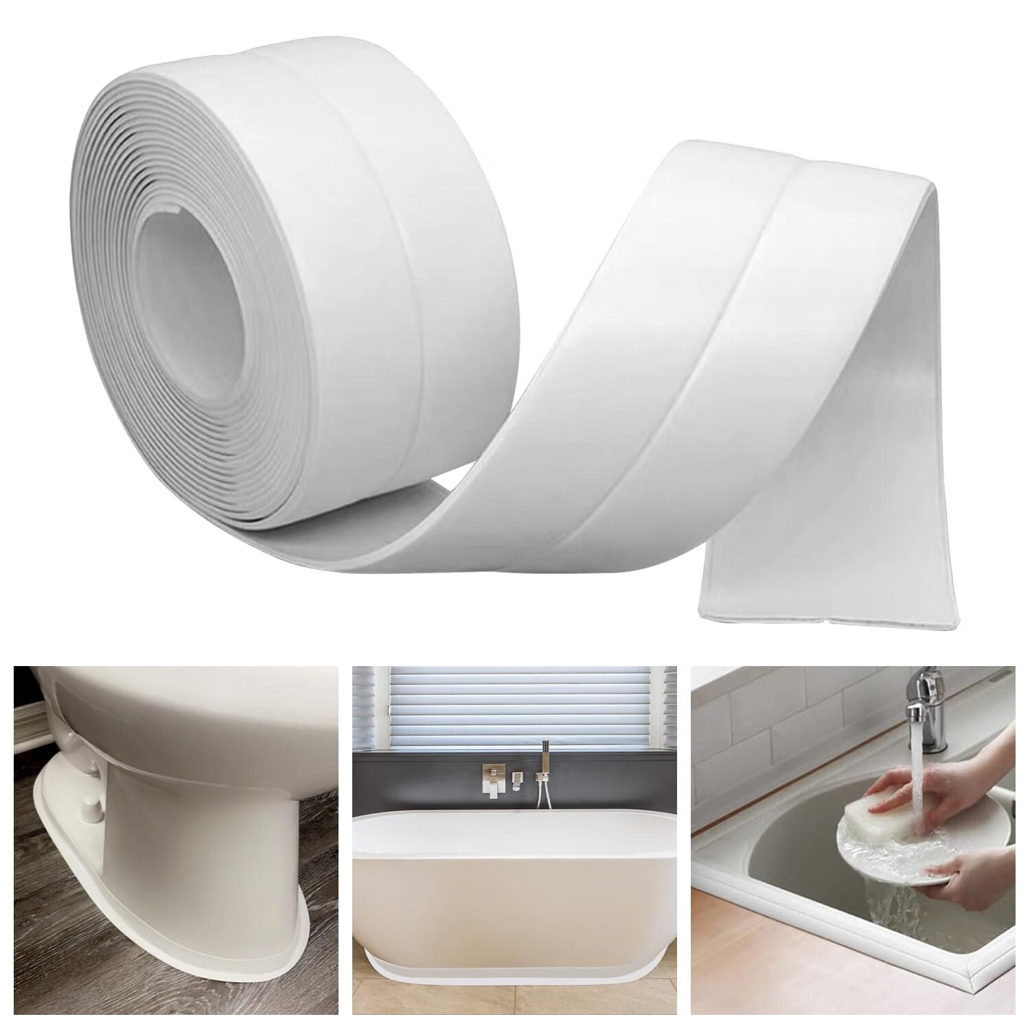 Caulk Tape Bath & Kitchen Self Adhesive Caulking Tape Waterproof,Toilet ...