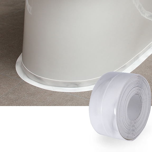 Caulk Tape for Bath & Kitchen,Waterproof Seams for Bathroom Caulking Self Adhesive Caulk Strip,tub Surround,Toilet Bowl Stick on Gel,Kitchen Countertop Door Window(1.5" x 10.5Ft)