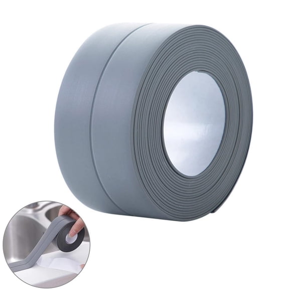 Caulk Tape for Bathtub Self Adhesive, Dingrich 1.25" x 19.7 ft Sealant Caulk Caulk Strip Caulking Sealing Tape for Kitchen Countertop, Bathroom, Toilet, Bathtub Floor Wall Edge Protector
