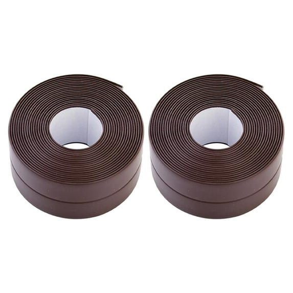 Caulk Tape,Caulking Tape,Toilet Caulk Sealing Strip,Waterproof,Stain Resistant,Bathtub Caulking Sealant Tape for Kitchen,Bathroom,Countertop,Sink,Floor Wall Edge Protector,Sealing Tool(Z2-Brown)