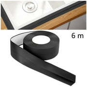 Caulk Tape Sealant Strip for Bath & Kitchen, Dingrich Black Self Adhesive Tub and Wall Sealing Tape Caulk Sealer, Caulk Strip, Sealant Tape, Shower Tile Sealer Adhesive Sealant, 1.25" x 19.68 ft