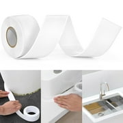Caulk Tape Sealant Strip, Dingrich 3.2cm x 12m Bath & Kitchen Self Adhesive Tub and Wall Sealing Tape Caulk Sealer, Caulk Strip, Sealant Tape, Shower Tile Sealer Adhesive Sealant (White)