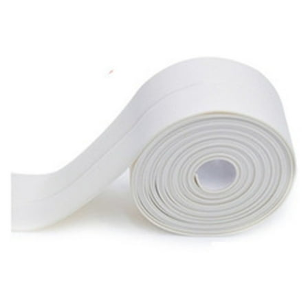 Caulk Tape Self Adhesive,Caulking Tape for Bathroom Sealant Strip Caulk Strip,Waterproof Caulking Sealing Tape for Bathroom,Toilet,Kitchen Countertop,Bathroom,Toilet，1.5 Inch Width,white