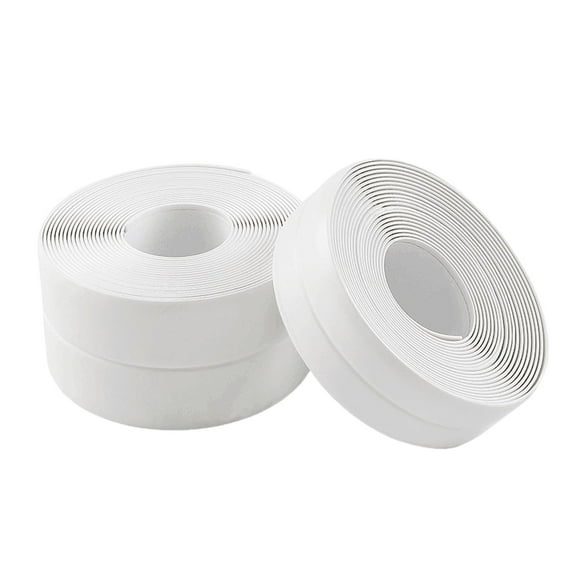 Caulk Tape - Updated Enhanced Adhesive, Caulk Tapes Waterproof Self Adhesive, Traditional Caulking Sealant Replacement, Caulking Strips for Toilet, Bathroom, Sink, Bathtub, Floor Wall Edge Protector