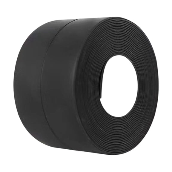 Caulk Tape Waterproof Self Adhesive,1Roll Toilet Caulk Sealant Tape,Bathroom Peel and Stick Caulking Strip,for Kitchen,Countertop,Bathroom,Sink,Bathtub Toilet Edge Protector,1.5''x10.5ft(X2-Black)