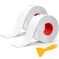 thumbnail image 1 of Caulk Tape Waterproof Self Adhesive 2 Rolls White Caulking Sealant Strip for Kitchen Countertop Bathroom Sink Bathtub Toilet Floor Wall Edge Protector with Sealing Tool (1.5" x 10.5Ft), 1 of 4