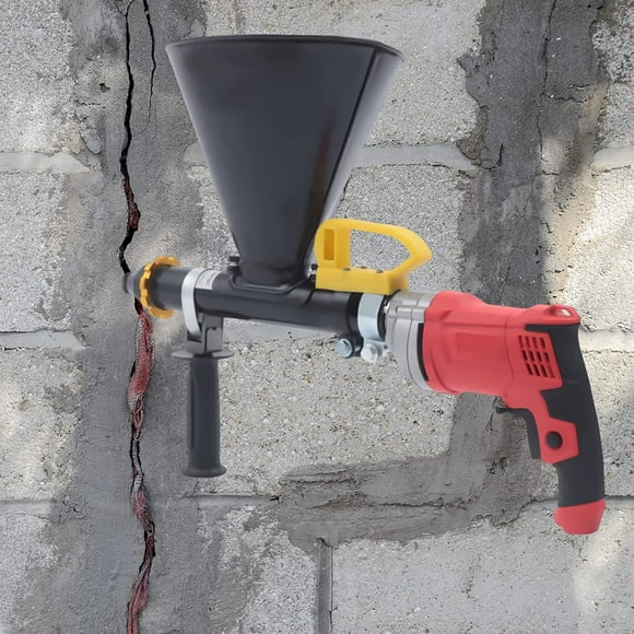 Caulking Gun Electric Grout Mortar Injection Pump Cement Grouting Machine Automatic Concrete Filling Stainless Steel Caulk Tool With Flat/Round Nozzle Easy To Clean For Floor Joints Pavement (700W)