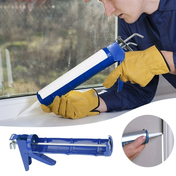 Caulking Gun Tool for Caulk Sealant Application - Drip-Free Glue Dispenser for Home Improvement - Ergonomic Handheld Caulk Tool for Bathroom Window Door Crack Repair - Standard Cartridge Holder