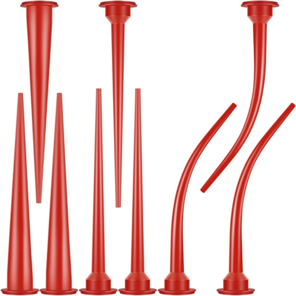 Caulking Nozzle Plastic Caulk Nozzle Applicator Sausage Caulking Extension Tool Premium Curved Caulking Nozzle Replacement Door Window Long Caulking Nozzle for Kitchen Bathroom