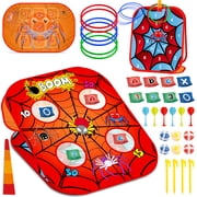 Caunedy 5 in 1 Bean Bag Toss Game Set,Family Party Supplies for Kids,Fun Outdoor Games Toys Gifts for Kids Age 3-10