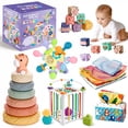 thumbnail image 1 of Caunedy 6 in 1 Montessori Toys for Baby 6-12 Months and Infant Toy for 1-3 Year Old.Early Learning Toys Set,First Baby Gift Set for Girl Boy, 1 of 7