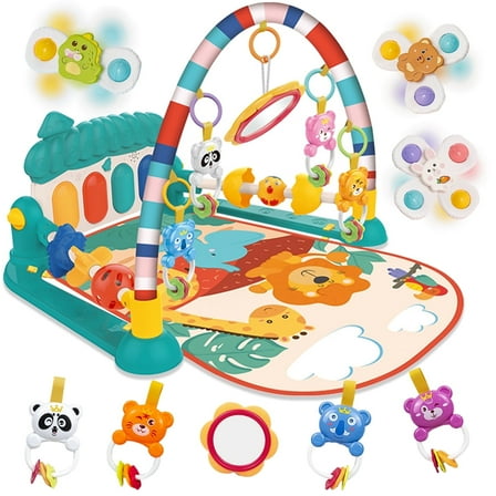 Sunforu Musical Gym & Activity Mat, 5-in-1 Piano Play Mat , Play Gym Padded Mat Gift for Kid