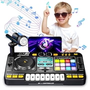 Sunforu DJ Toy Set for Kids, Toddler Musical DJ Party Mixer Toys with Lights Sounds & Bluetooth-enabled, Multi-functional Musical Instrument, Best Gift for Ages 4+