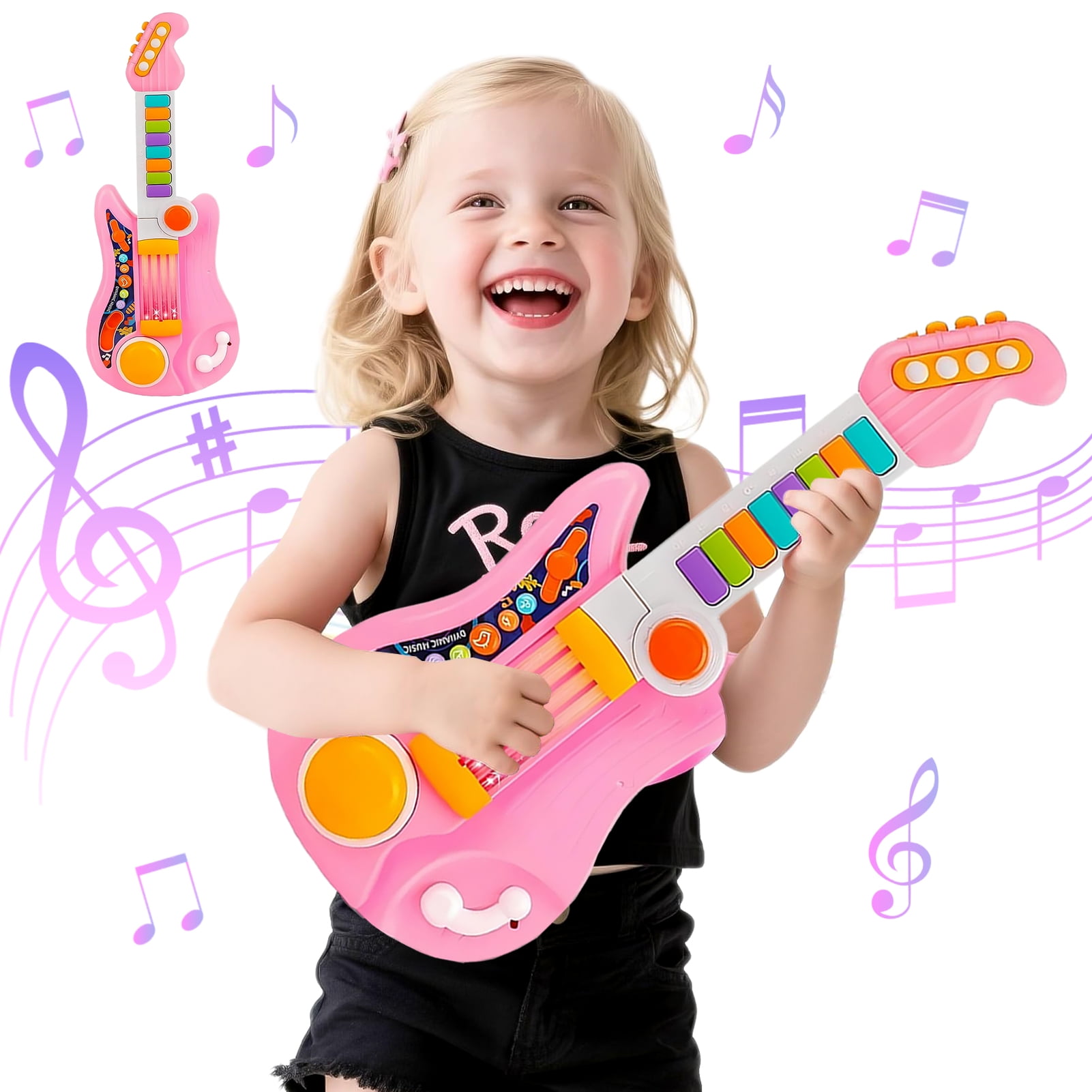 Piano Toy Guitar For Year Old Toddler Guitar Year Old 2-in-1 Kids