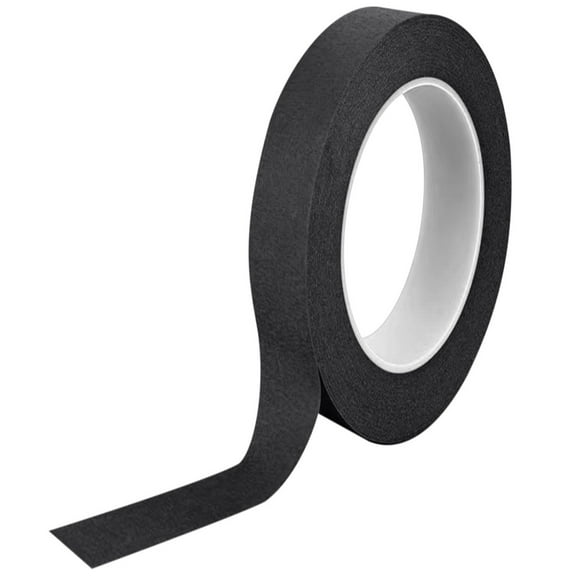 Cauoiy Black Masking Tape,Art Tape for Watercolor Paper,Black Craft Tape,Gift Wrapping Tape,Color Tape Rolls,Rainbow Tape,Black Painters Tape,Colored Painters Tape,Artist Masking Tape,0.31In x 65.6Ft