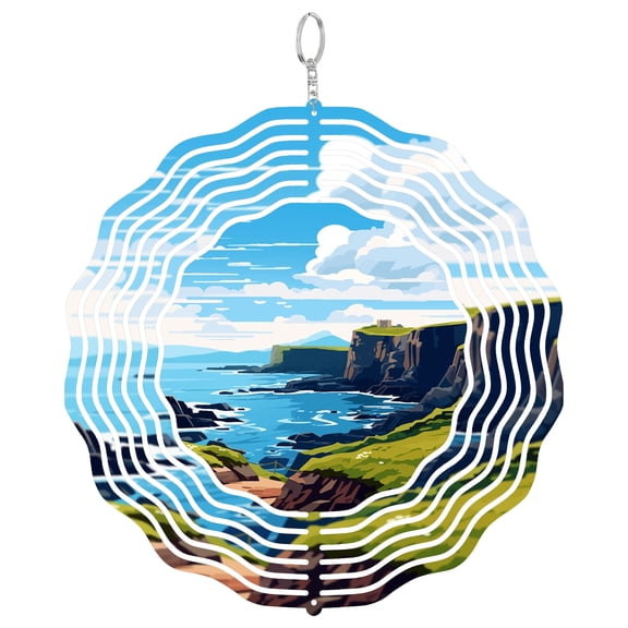 Causeway Coast 3D Wind Spinner Metal Hanging Ornament Outdoor Decor Northern Ireland Giant Gift