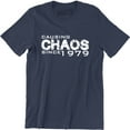 thumbnail image 1 of Causing Chaos Since 1979 Funny Birthday Gift Husband Dad Uncle 40th T-Shirt, 1 of 4