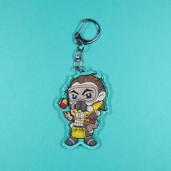 Caustic Apex Acrylic Charm Keychain, Apex Legends, Gaming Gift, Fan Art, Cute Ita Bag Charm (1 keychain)