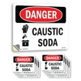 thumbnail image 1 of Caustic Soda OSHA Danger Vinyl Decal Label 24 Inch x 18 Inch - 10 Pack, 1 of 6