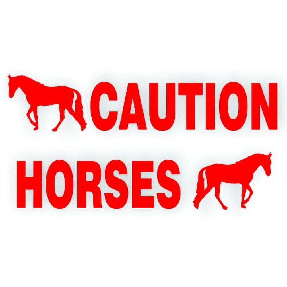 Cauti Horses Trailer Decal Sticker Kit Trotter Walker Horse Each End cauti-horses-trailer-decal-sticker-kit-trotter-walker-horse-each-end