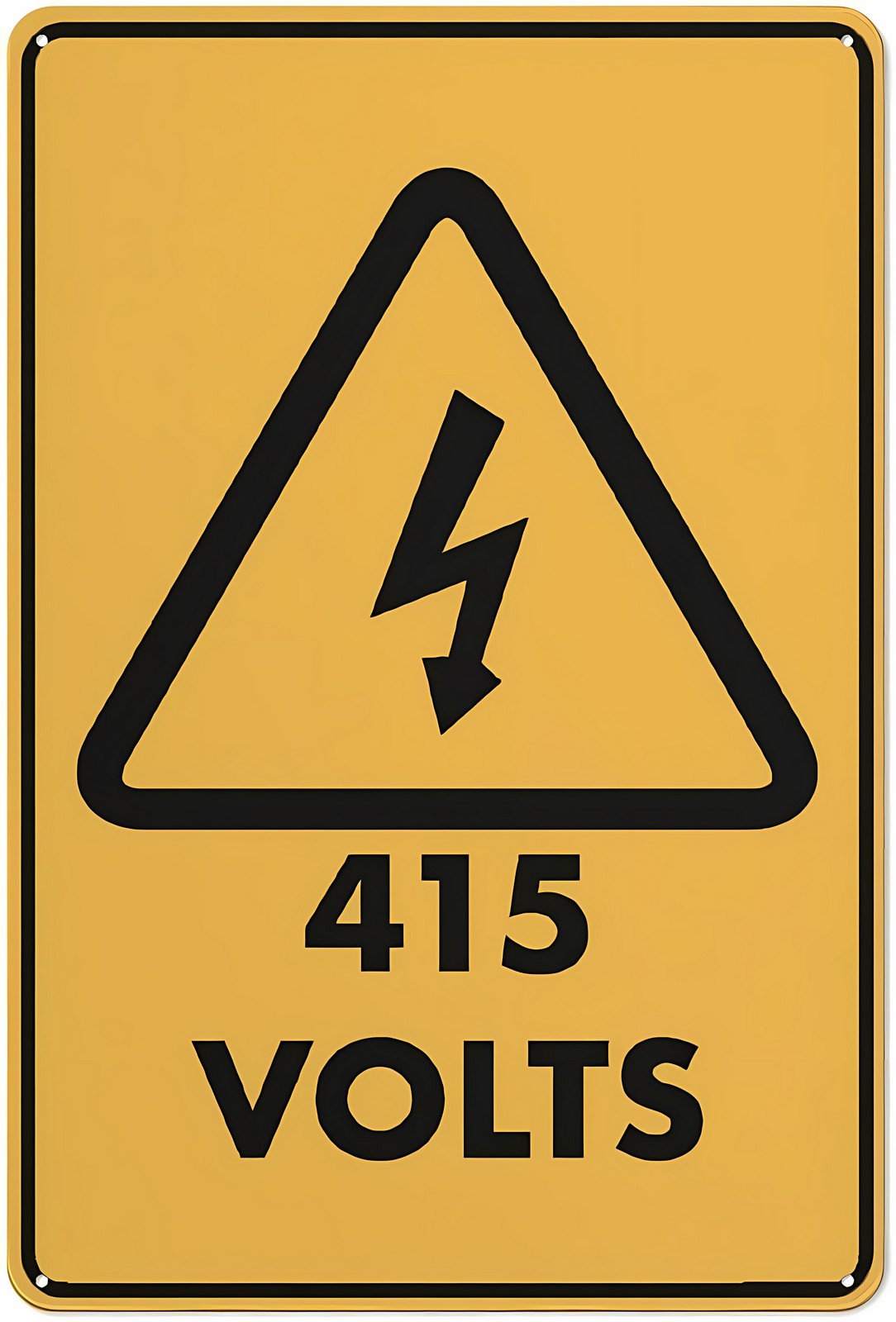 Caution 415 Volts-Electrical Hazard Metal Aluminum Sign 12 x 8 Inches ...