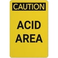 thumbnail image 1 of Caution Acid Area Sign, 8"x12" Rustproof Aluminum Metal Sign, Multicolor Chemical Safety Sign for Lab/Workplace, 1 of 6