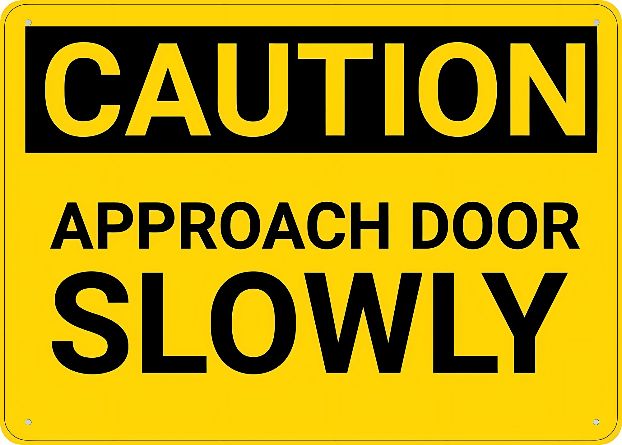 Caution Approach Door Slowly Sign - 8