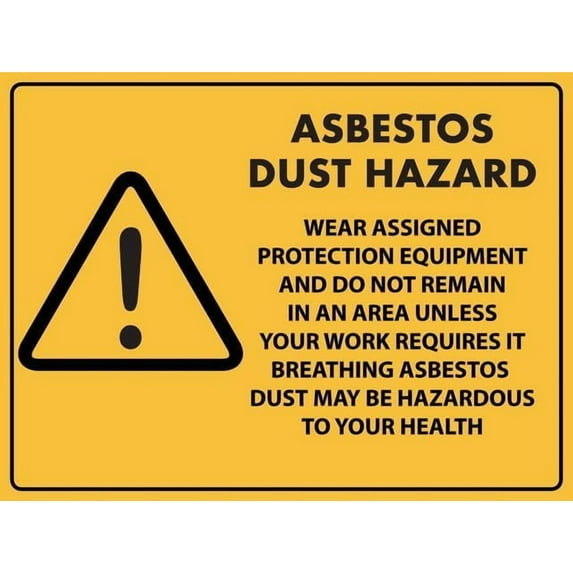 Caution Asbestos Dust Hazard Funny Vintage Tin Signs 8 X 12 Inch Wall Art Decor Iron Poster For Home Farmhouse Bar Cafe Yard Indoor Outdoor Gift
