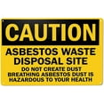 thumbnail image 1 of Caution Asbestos Waste Disposal Sign - 12×8 Inches, Metal Sign, "Do Not Create Breathing Hazard" Home Business Safety Alert, 1 of 6