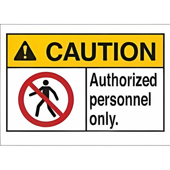 Caution Authorized Personnel Only. Security and Admittance Restricted Access No.6106 Safety Metal Tin Sign 8"x12" - Restricted Access Sign