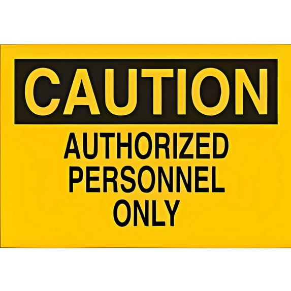 Caution Authorized Personnel Only Sign 8"x12" - Security and Admittance Vintage Metal Tin Sign for Home Office Kitchen Bar Cafe Garden Farm Farmhouse Wall