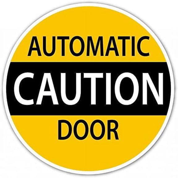 Caution Automatic Door Vinyl Decal Bumper Sticker