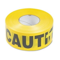 Caution Barricade Safety Tape, 3" X 1,000 Ft, Black/yellow | Bundle of 2 Each