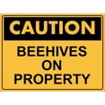 thumbnail image 1 of Caution Beehives on Property Sign Metal Tin Sign12x16 Inches Caution Danger Safety Security Warning Notice Signs, 1 of 5