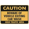 thumbnail image 1 of Caution Beware Of Vehicle Exiting Car Wash Sign 12X8 Inches Metal Aluminum Signs, Weather Resistant, Weatherproof, Indoor Or Outdoor, 1 of 4