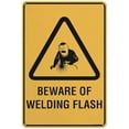 thumbnail image 1 of Caution Beware Of Welding Flash Sign 12 X 8 Inch Metal Sign, Rustproof Aluminum, Multicolor, 1 of 4